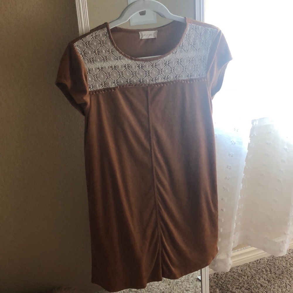 Suede mini dress